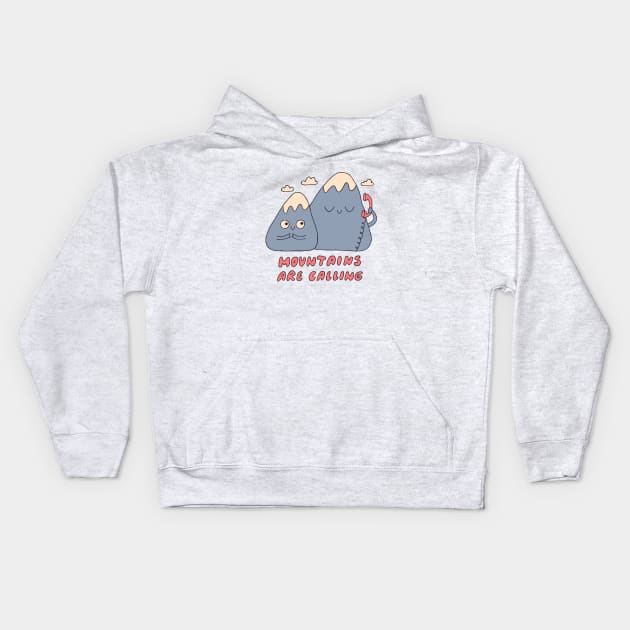 Mountains Are Calling Kids Hoodie by krimons